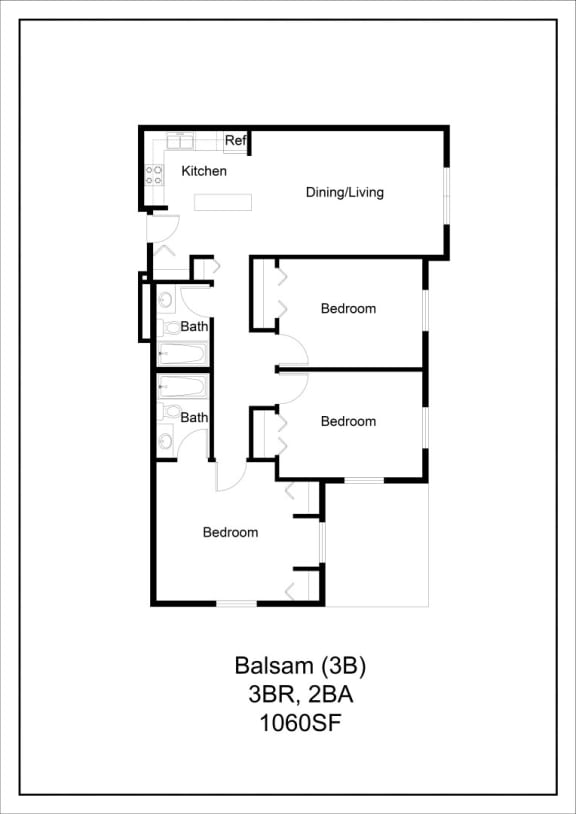 a floor plan of a house at Briarcliff Apartments, a 55+ Community, Mahtomedi, 55115