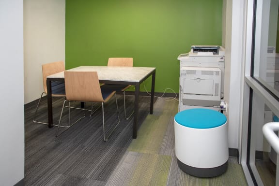 study lounge with printer, copier and white board wall. at Bierman Place, Minneapolis, MN, 55414