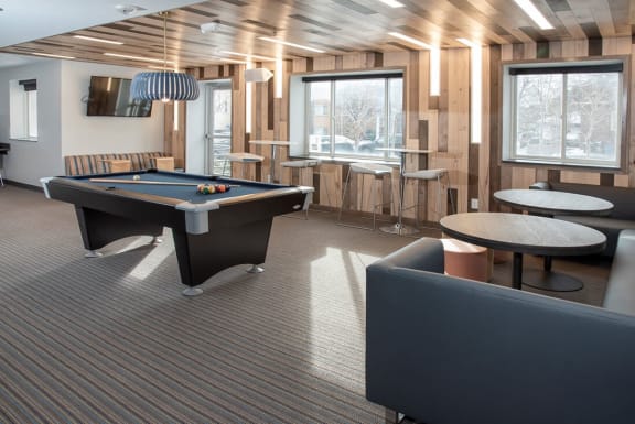 Billiards with seating at Bierman Place, Minneapolis