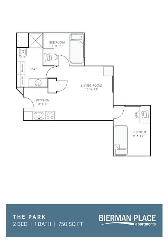 The Park Floor Plan at Bierman Place, Minneapolis, 55414