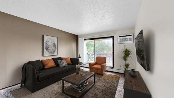 Small Living Room Design at Burnsville Parkway Apartments, Minnesota