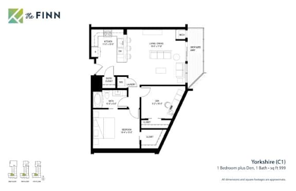 A floor plan for a property by The Finn company.