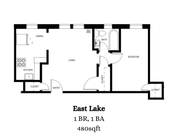 a floor plan of the east lake apartments