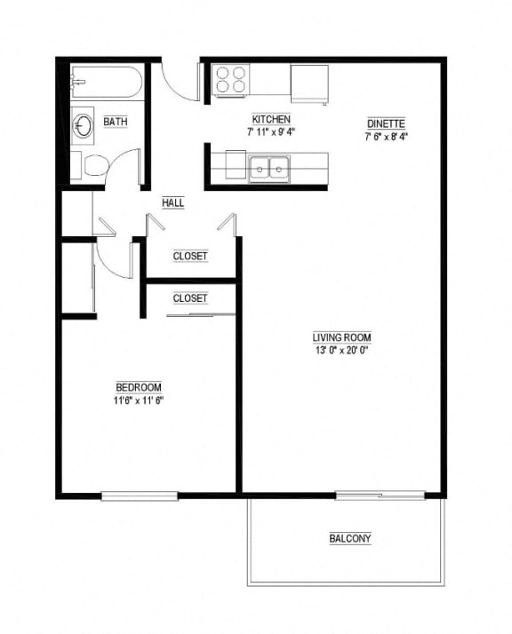 Edenvale Apartments in Eden Prairie, MN 1 BR COTTONWOOD (Large)