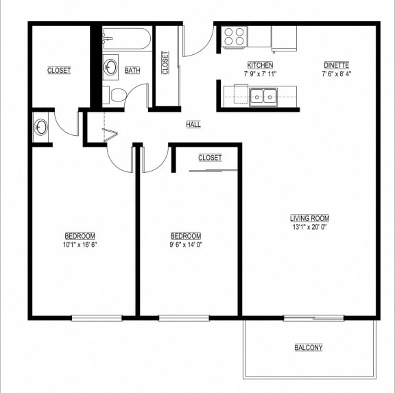 Edenvale Apartments in Eden Prairie, MN 2 BR OAK (Large)