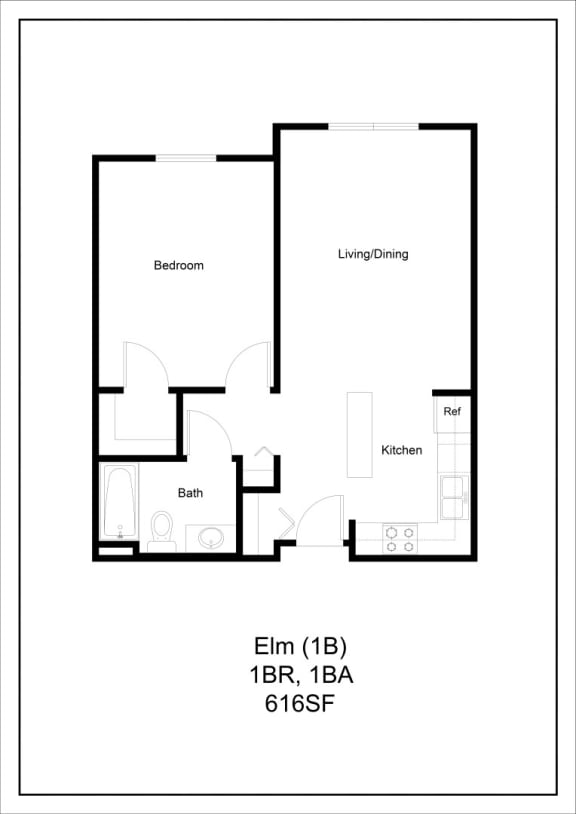 a floor plan of a house at Briarcliff Apartments, a 55+ Community, Minnesota, 55115