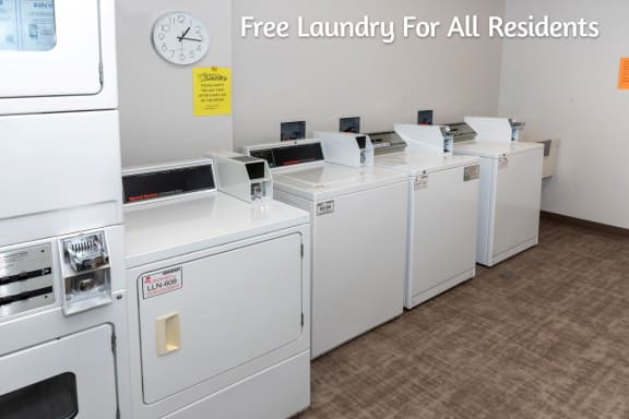 Community Laundry Room at Briarcliff Apartments, a 55+ Community, Mahtomedi, MN, 55115