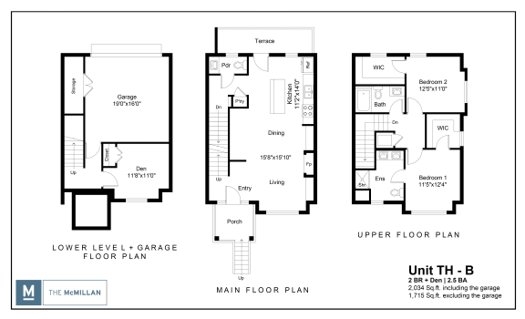 floor plan of Townhouse B