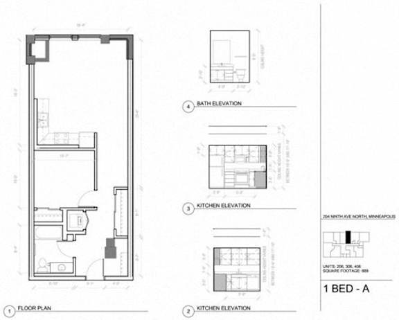 Floor Plan  1A Floor Plan at Gurley Lofts, Minneapolis