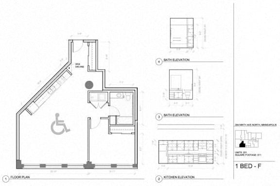 1FHC Floor Plan 1FHC Floor Plan at Gurley Lofts, Minneapolis, 55401