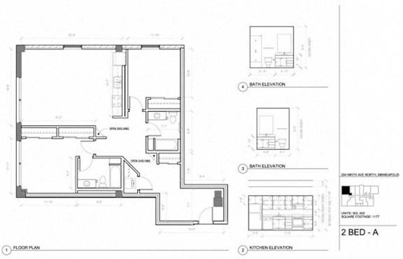 2A Floor Plan 2A Floor Plan at Gurley Lofts, Minneapolis, 55401