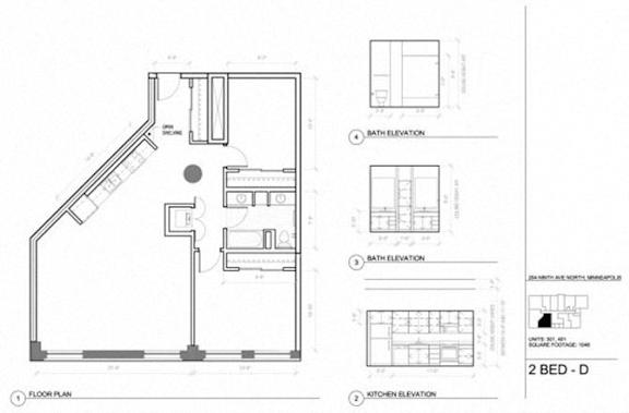 2D Floor Plan 2D Floor Plan at Gurley Lofts, Minnesota