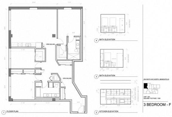 3F Floor Plan 3F Floor Plan at Gurley Lofts, Minneapolis, MN