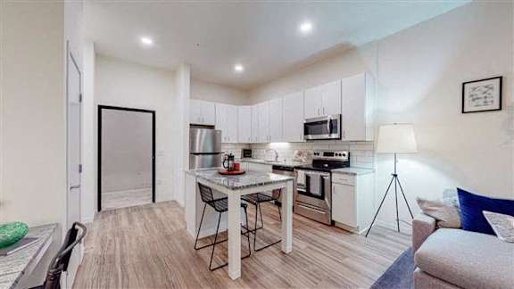 Spacious Kitchen at The Bessemer at Seward Commons Apartments, MN, 55404