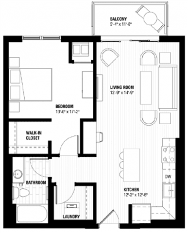 A black and white image of a house floor plan.