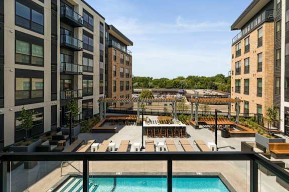 Poolside Outdoor Lounge and Entertainment Area at Residences at 1700, Minnesota, 55305