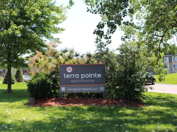 Terra pointe apartments entrance at Terra Pointe Apartments, Minnesota