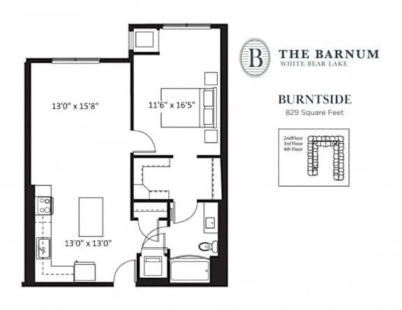 1BedBurntside1 at The Barnum Apartments, Minnesota