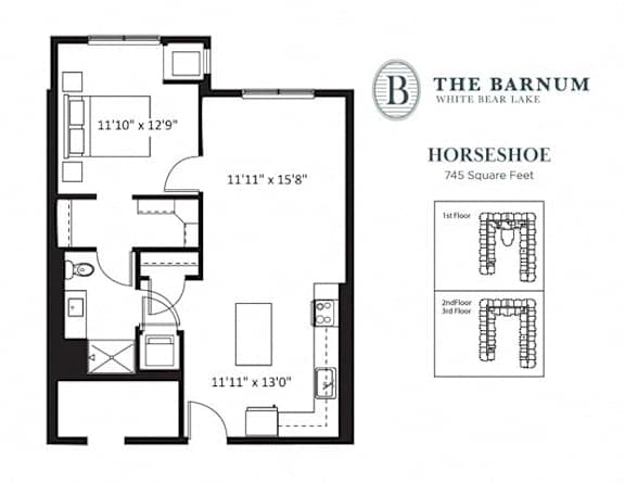 1BedHorseshoe1 at The Barnum Apartments, Minnesota