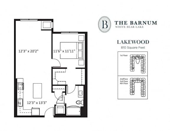 1BedLakewood2 at The Barnum Apartments, White Bear Lake, 55110