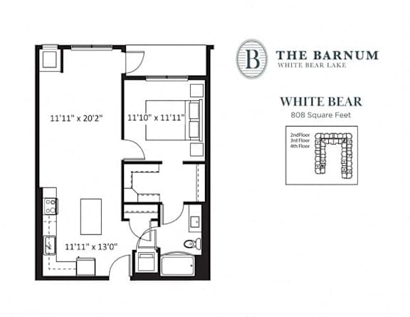 1BedWhiteBear1 at The Barnum Apartments, White Bear Lake