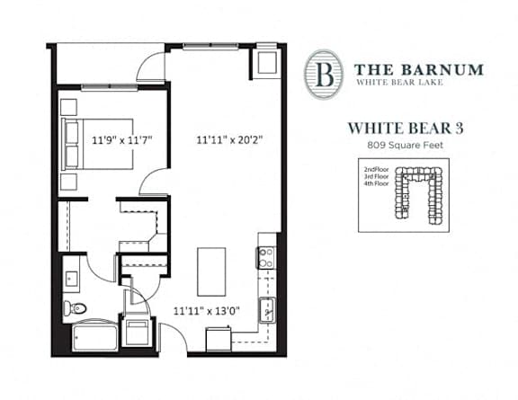 1BedWhiteBear31 at The Barnum Apartments, Minnesota, 55110