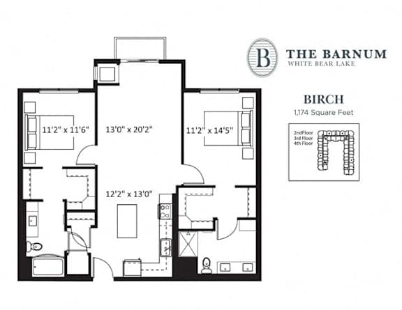 2BedBirch1 at The Barnum Apartments, White Bear Lake