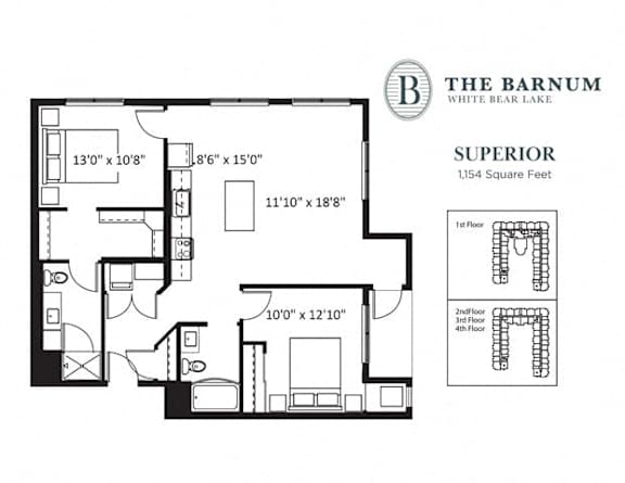 2BedSuperior1 at The Barnum Apartments, White Bear Lake, MN,  55110