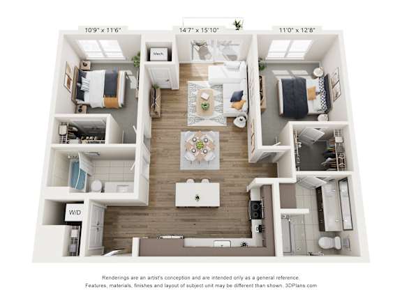 2 bed 2 bath G at Olivine Apartments, Victoria, Minnesota