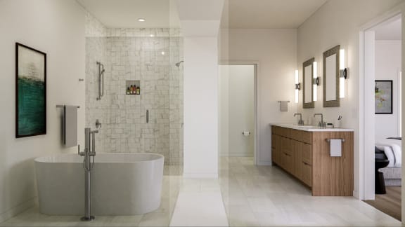 bathroom with a tub at One West Drive Apartments, Excelsior, 55331