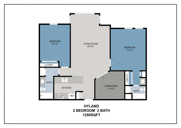 Hyland - Basalt Floor Plan at Audenn Apartments, Minnesota, 55438