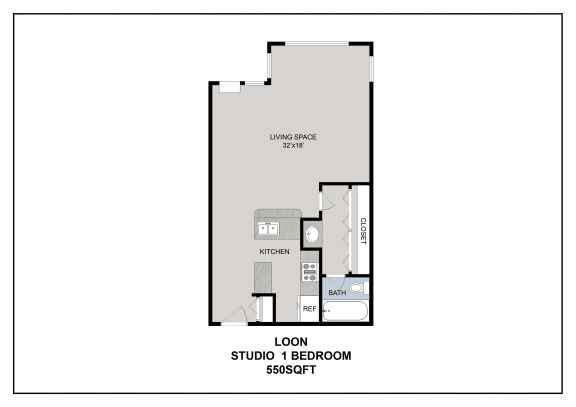 Loon - Basalt Floor Plan at Audenn Apartments, Bloomington