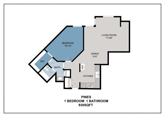 Pines - Basalt Floor Plan at Audenn Apartments, Bloomington, MN, 55438