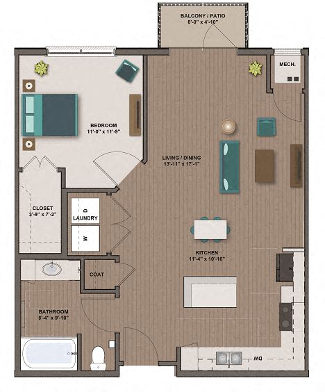 Floor Plan  Eastman Floor Plan at The Edison at Rice Creek I and II, Shoreview, MN
