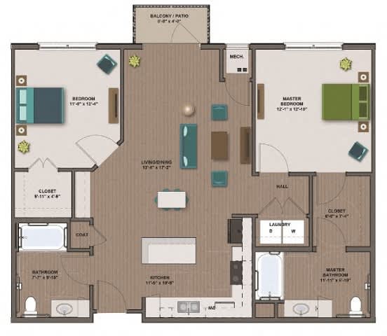 Tesla II Floor Plan Tesla II Floor Plan at The Edison at Rice Creek I and II, Shoreview Minnesota