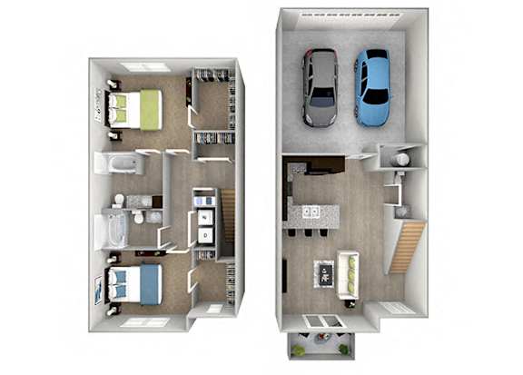 Walker Floor Plan Walker Floor Plan at The Edison at Rice Creek I and II, Shoreview, 55126