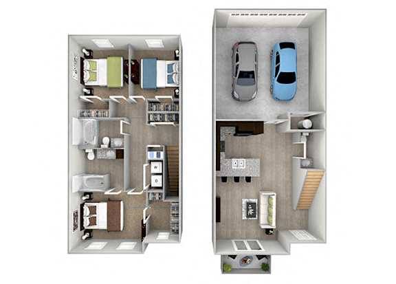 Floor Plan  Whitney Floor Plan at The Edison at Rice Creek I and II, Shoreview Minnesota