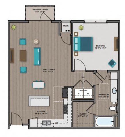 Gates Floor Plan Gates Floor Plan at The Edison at Woodbury, Minnesota