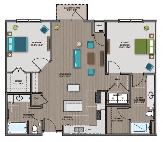 Tesla Floor Plan Tesla Floor Plan at The Edison at Woodbury, Woodbury, MN