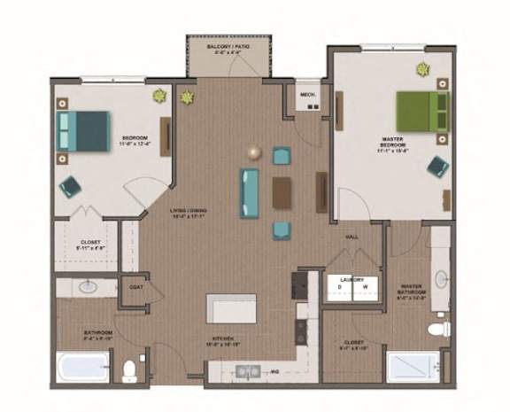 Tesla II Floor Plan Tesla II Floor Plan at The Edison at Woodbury, Woodbury, 55129