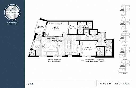 Bottineau ADA Floor Plan at The M on Hennepin, Minnesota