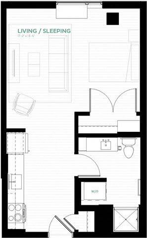 Cobalt Floor Plan at Viridium Apartments, Minnesota