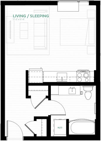 Olive Floor Plan at Viridium Apartments, Minnesota