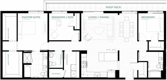 Opal Floor Plan at Viridium Apartments, Minneapolis, MN