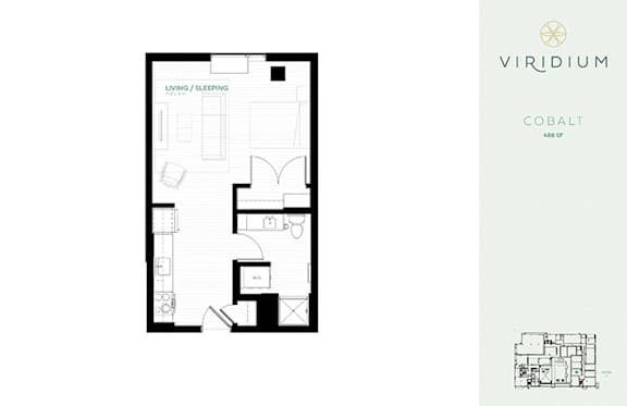 Cobalt Floor Plan at Viridium Apartments, Minneapolis