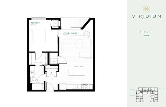 Frost Floor Plan at Viridium Apartments, Minnesota