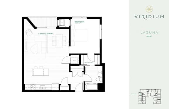 Laguna Floor Plan at Viridium Apartments, Minneapolis, MN 55401