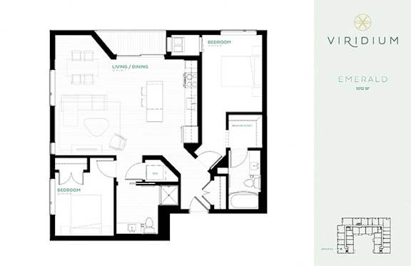Viridium Floor Plan at Viridium Apartments, Minneapolis, 55401