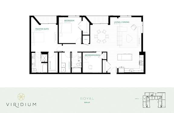 Royal Floor Plan at Viridium Apartments, Minnesota