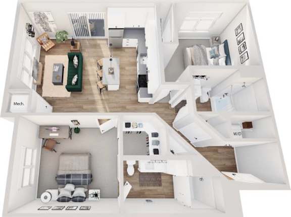 2Bed 1Bath at Lochner Apartments, White Bear Lake, Minnesota